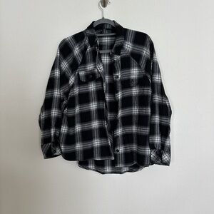 Black and White Plaid Shirt
